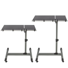 Load image into Gallery viewer, Adjustable Rolling Laptop Desk w/ Tilting Tabletop - Black