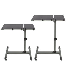 Load image into Gallery viewer, Adjustable Rolling Laptop Desk w/ Tilting Tabletop - Black
