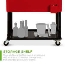Load image into Gallery viewer, 80-Quart Rolling Cooler Cart w/ Bottle Opener, Catch Tray
