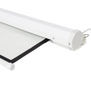 100in HD 4:3 Display Electric Projection Screen w/ Remote - White