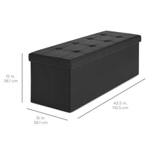 Load image into Gallery viewer, Faux Leather Folding Storage Ottoman Bench
