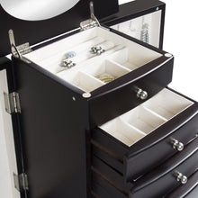 Load image into Gallery viewer, Handcrafted Wooden Jewelry Armoire w/ Mirror
