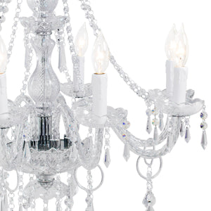 8 Light Crystal Chandelier - Clear