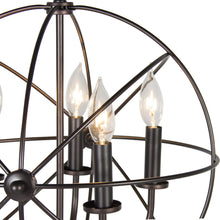 Load image into Gallery viewer, Industrial Vintage Hanging 5-Light Ceiling Chandelier Fixture - Bronze
