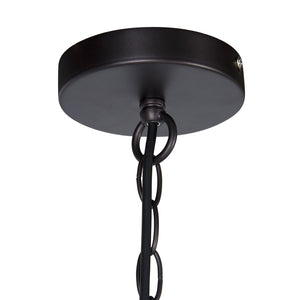 Industrial Vintage Hanging 5-Light Ceiling Chandelier Fixture - Bronze