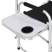 Load image into Gallery viewer, Folding Camping Director&#39;s Chair w/ Side Table, Cup Holder, Storage Pouch
