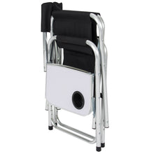 Load image into Gallery viewer, Folding Camping Director&#39;s Chair w/ Side Table, Cup Holder, Storage Pouch
