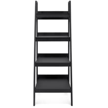Load image into Gallery viewer, Set of 2 4-Shelf Open Ladder Bookcase Display - Black
