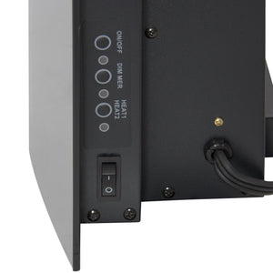 38in 1500W Electric Wall Mounted Fireplace Heater w/ 3 Color & Heat Settings