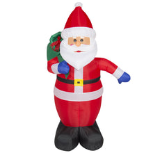 Load image into Gallery viewer, 4ft Pre-Lit Inflatable Santa Claus Holiday Decor w/ Blower, Lights - Red
