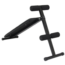 Load image into Gallery viewer, Decline Abdominal Core Workout Bench w/ Adjustable Height - Black
