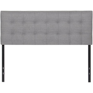 Modern Tufted Fabric Queen Headboard Bedroom Decor w/ Adjustable Steel Legs