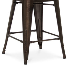 Load image into Gallery viewer, Set of 2 Industrial Counter Height Stools - Brown
