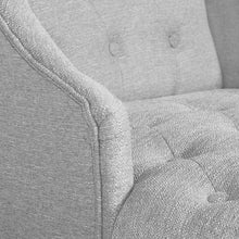 Load image into Gallery viewer, French Style Tall Wingback Tufted Fabric Accent Chair w/ Wooden Legs
