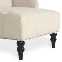 Load image into Gallery viewer, French Style Tall Wingback Tufted Fabric Accent Chair w/ Wooden Legs
