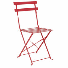 Load image into Gallery viewer, 3-Piece Portable Folding Metal Outdoor Bistro Furniture Set w/ Steel Frame
