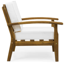 Load image into Gallery viewer, Set of 2 Outdoor Acacia Wood Club Accent Chairs w/ Water-Resistant Cushions
