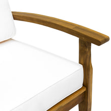 Load image into Gallery viewer, Set of 2 Outdoor Acacia Wood Club Accent Chairs w/ Water-Resistant Cushions
