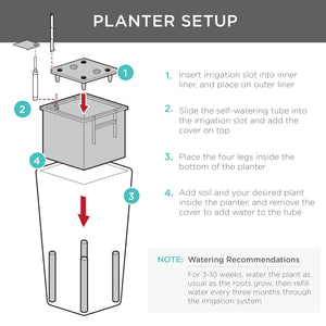 Self-Watering Wicker Planter w/ Caster Wheels, Water Level Indicator