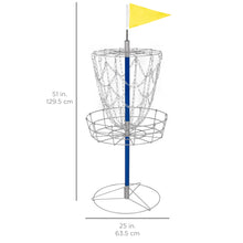Load image into Gallery viewer, Portable Disc Golf Basket Double Chains Steel Frisbee Hole
