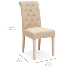 Load image into Gallery viewer, Set of 2 Tufted Parsons Dining Chairs
