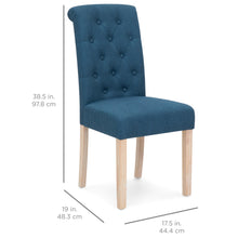 Load image into Gallery viewer, Set of 2 Tufted Parsons Dining Chairs
