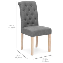 Load image into Gallery viewer, Set of 2 Tufted Parsons Dining Chairs
