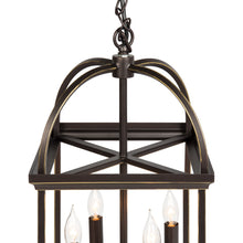 Load image into Gallery viewer, 4-Light Ceiling Chandelier Lantern - Bronze
