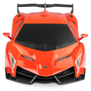 1/24 Kids RC Lamborghini Veneno Racing Car Toy w/ Lights, Shock Suspension