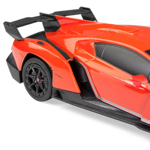 1/24 Kids RC Lamborghini Veneno Racing Car Toy w/ Lights, Shock Suspension