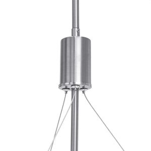 3-Light Metal and Glass Diffuser Drum Chandelier