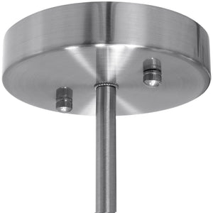 3-Light Metal and Glass Diffuser Drum Chandelier