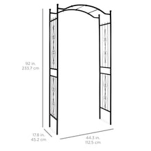 Load image into Gallery viewer, Steel Garden Arch Arbor Trellis for Climbing Plants, 92in Height
