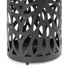 Load image into Gallery viewer, Spherical Metal Umbrella Stand w/ 2 Hooks, Drain Tray - Black
