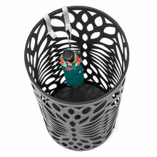 Load image into Gallery viewer, Spherical Metal Umbrella Stand w/ 2 Hooks, Drain Tray - Black
