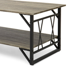 Load image into Gallery viewer, Modern Contemporary Style Wooden Coffee Table w/ Metal Legs - Gray
