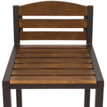 Load image into Gallery viewer, Set of 2 Outdoor Acacia Wood Accent Barstools
