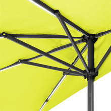 Load image into Gallery viewer, 8.5ft Outdoor Solar LED Strip Lighted Half Patio Umbrella w/ Hand Crank
