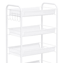 Load image into Gallery viewer, 5-Tier Metal Rolling Kitchen Utility Storage Cart w/ Locking Casters
