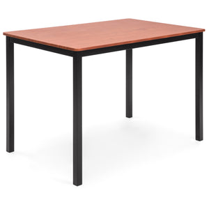 5-Piece Dining Table Set w/ 4 Faux Leather Chairs