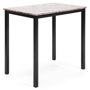 Marble Counter Height Table Dining Set w/ 2 Stools