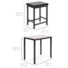 Load image into Gallery viewer, Marble Counter Height Table Dining Set w/ 2 Stools
