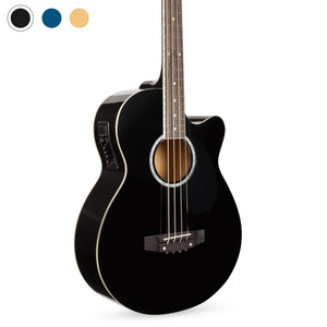 Acoustic Electric Bass Guitar w/ Equalizer, Truss Rod