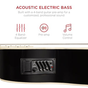 Acoustic Electric Bass Guitar w/ Equalizer, Truss Rod