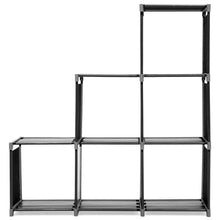 Load image into Gallery viewer, 6-Drawer Multi-Purpose Cubby Storage Cabinet - Black
