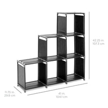 Load image into Gallery viewer, 6-Drawer Multi-Purpose Cubby Storage Cabinet - Black
