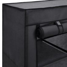 Load image into Gallery viewer, 9-Shelf Portable Fabric Closet w/ Cover and Adjustable Rods - Black
