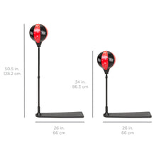 Load image into Gallery viewer, Kids Standing 34-51in Adjustable Boxing Punching Bag Toy Set w/ Gloves
