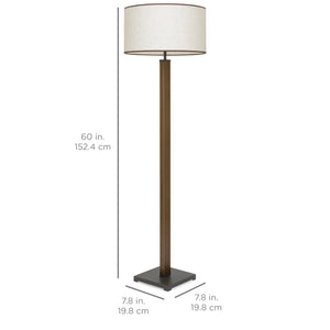 Column Floor Lamp w/ Square Base - Bronze