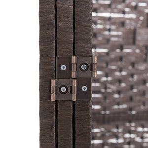 6ft Tall 6-Panel Diamond Weave Folding Room Divider Privacy Screen